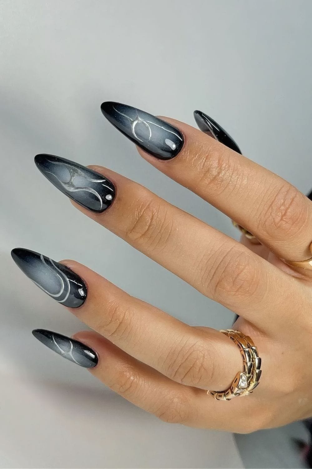 Black Aura Nails
