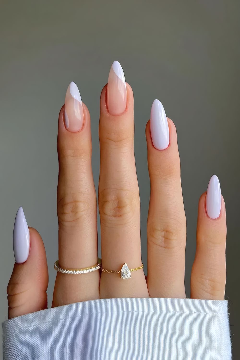 Lavender Mani with Negative Space Design
