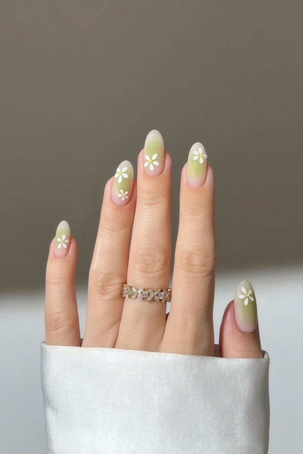 Sage Green Aura Nails